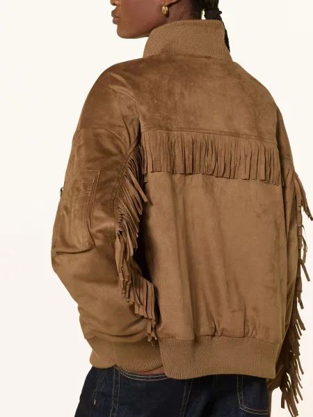 Bombers Original Bunda V Koženém Vzhledu hnědá