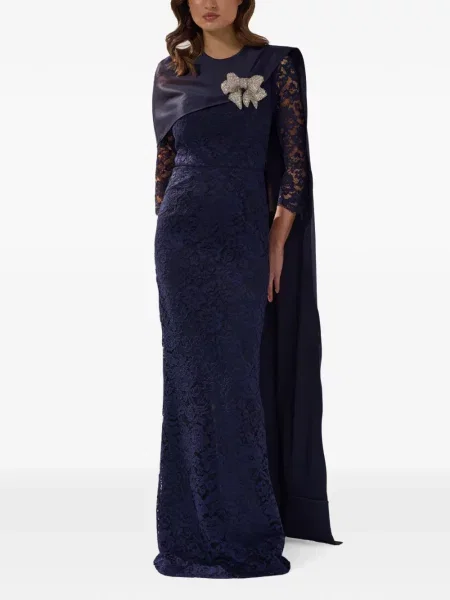 Rochie Silk Love & Lace de mătase albastru