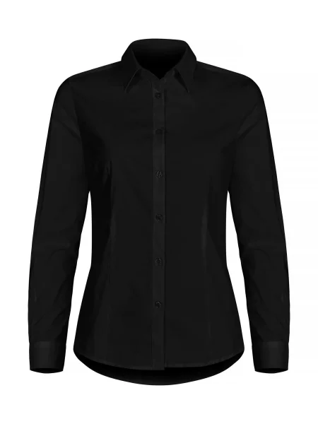 Clique Stretch Shirt L/S – koszula stretch z długim rękawem – Black czarna
