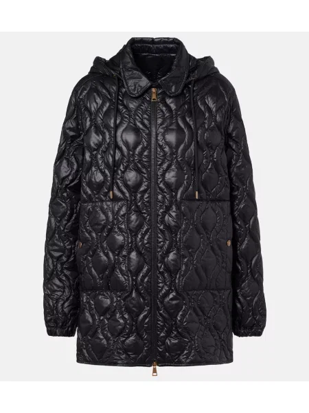 Matlasat geacă cu puf Moncler negru