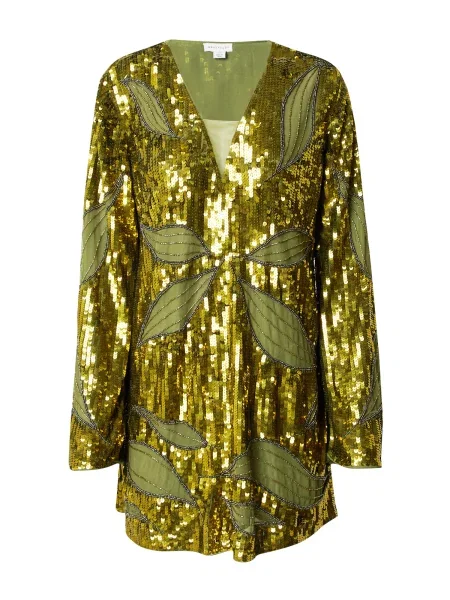 Warehouse Kokteilové šaty / trstinová kaki