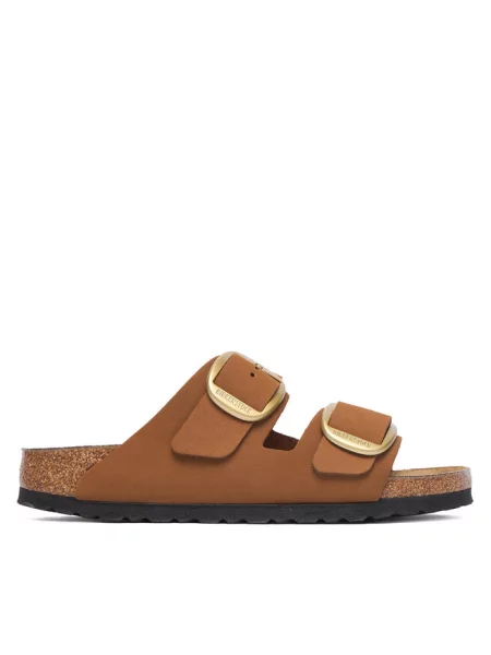 Klapki Birkenstock brązowe