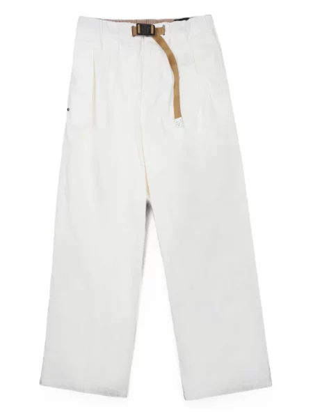 Cu centură pantaloni White Sand alb