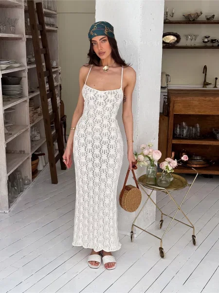 Трикотажный сарафан Art Knit белый