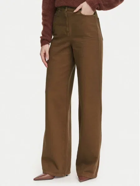 Marella Farmer Zaffo Sötétbarna Wide Leg