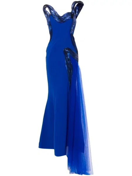Rochie Gaby Charbachy drapată albastru