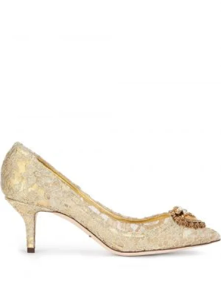 Pantofi cu toc Dolce & Gabbana din dantelă