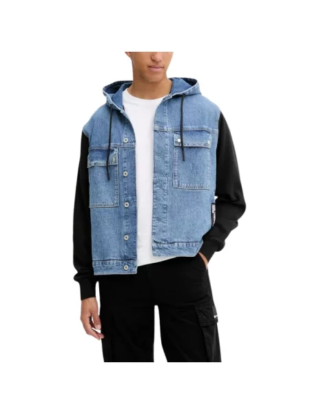 Kurtka jeansowa Karl Lagerfeld Jeans niebieska