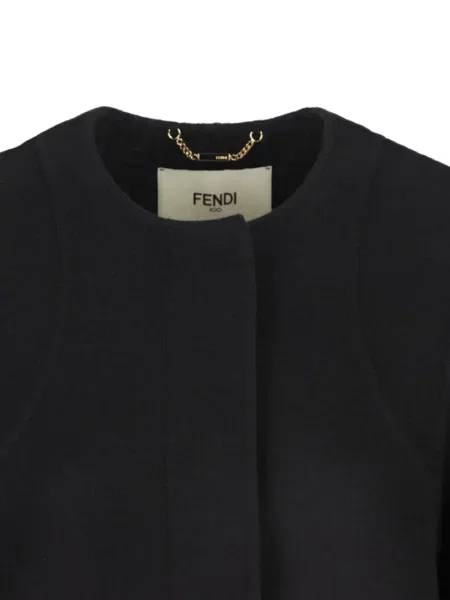 Palton Fendi de catifea negru