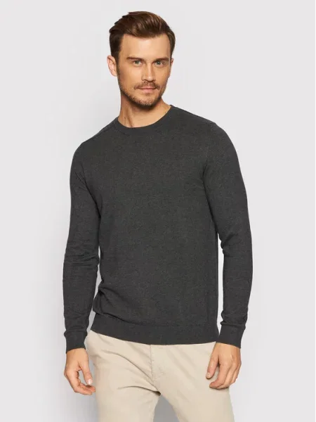 SELECTED HOMME Pulover BERG antracit siva