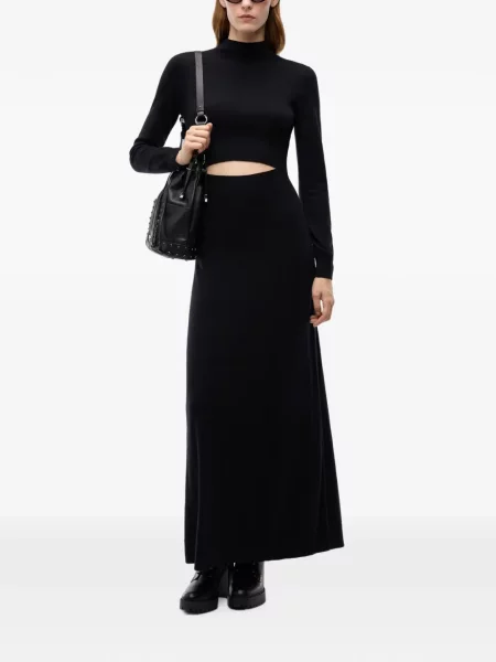 Lung rochie Pinko de lână negru