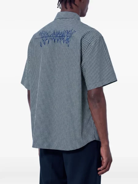 Καρό μικρός πουκάμισο Vetements μαύρο