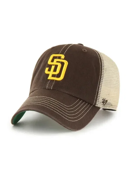 Шапка с козирка 47 brand MLB San Diego Padres с десен кафяво