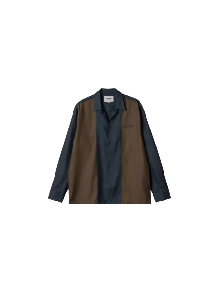 Carhartt WIP L/S Delaney Shirt Mizar Mężczyźni Koszula Carhartt WIP Size: XL niebieski