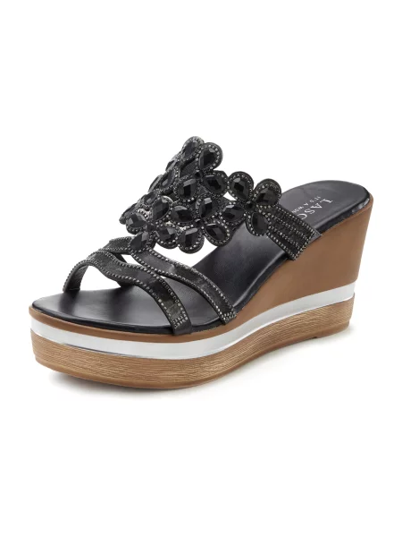 LASCANA Saboți / argintiu negru