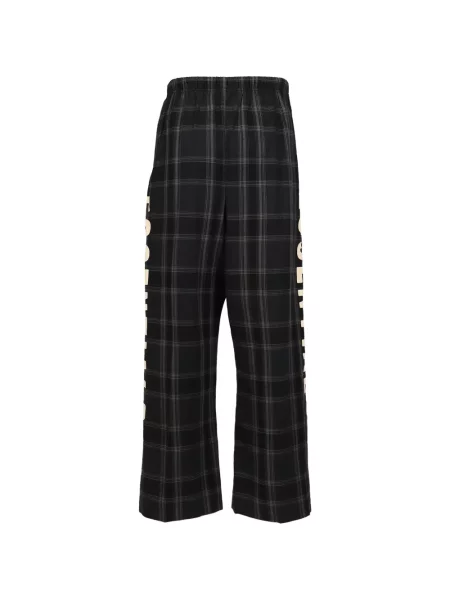 Pantaloni Fear Of God Essentials în carouri de flanelă negru