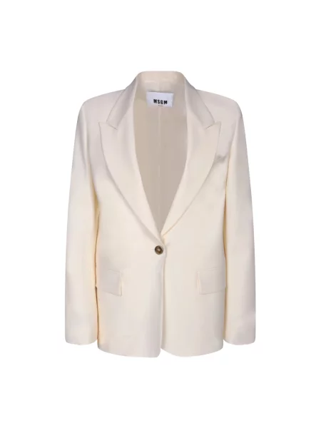 Marynarka Msgm wełniana elegancka biała