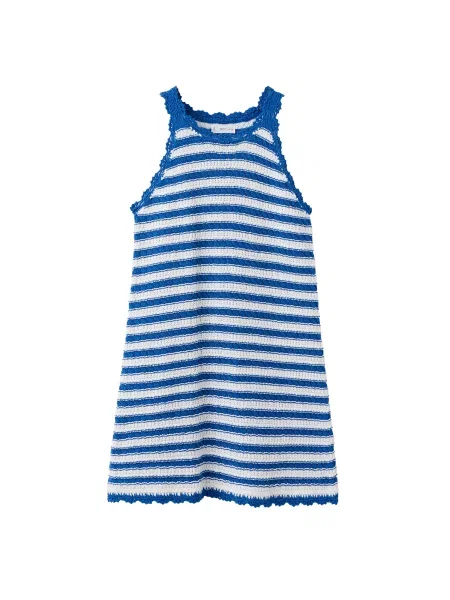 MANGO KIDS Rochie Margot albastru alb