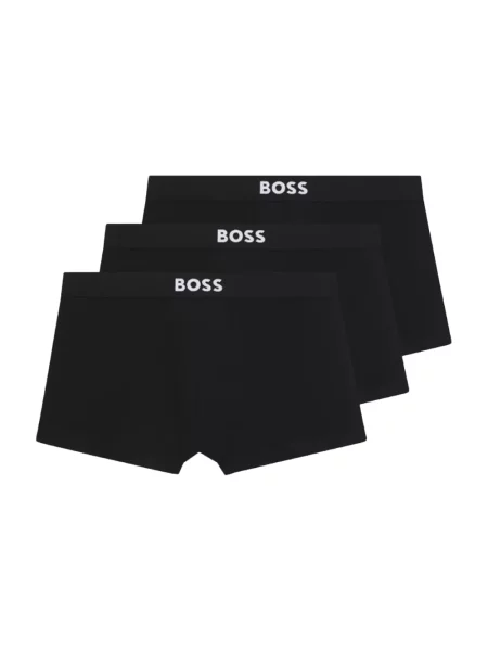 Bokserki o kroju regular fit z mieszanki bawełny w zestawie 3 szt. Boss czarne