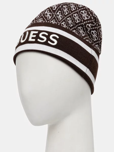 Čiapka Guess hnedá