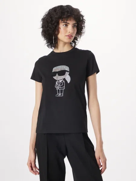 Karl Lagerfeld Tričko zlatá strieborná čierna