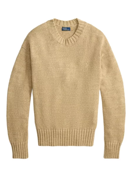 Vunena majica Polo Ralph Lauren s okruglim izrezom iznad koljena narančasta