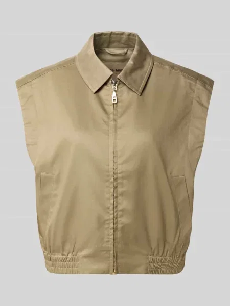 Kamizelka z mieszanki lyocellu z zamkiem błyskawicznym model Kendall Billie' Mos Mosh beżowa