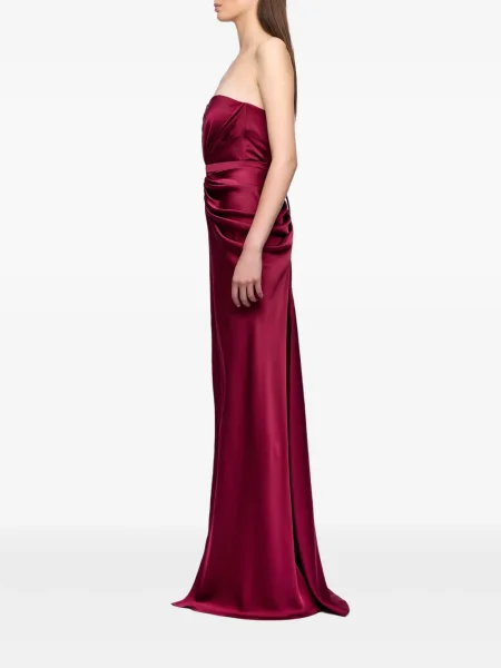Rochie maxi Ana Radu drapată de costum roșu