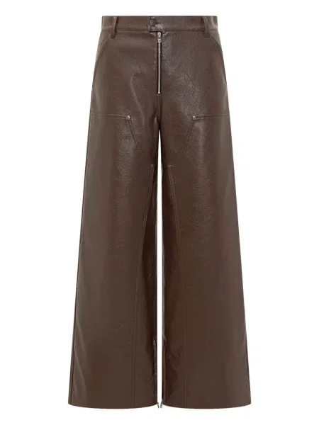 Pantaloni Msgm din piele maro