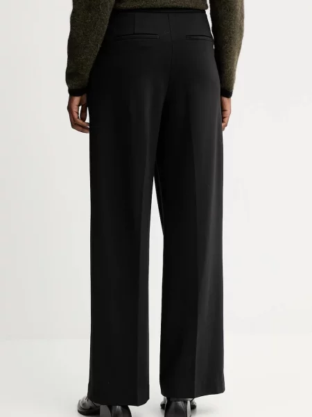 Kalhoty Calvin Klein široké high waist černá