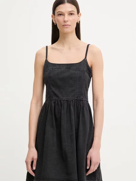 Levi's denim obleka JOLENE DENIM črna