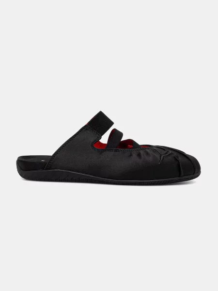 Papuci tip mules Puma din satin negru