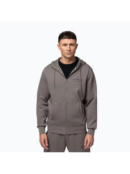 Hanorac bărbați Pitbull Sampson Hooded Zip Sweatshirt taupe
