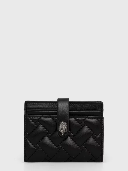 Kurt Geiger London Usnjen etui za kartice črna