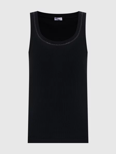 Топ Brunello Cucinelli в рубчик черный