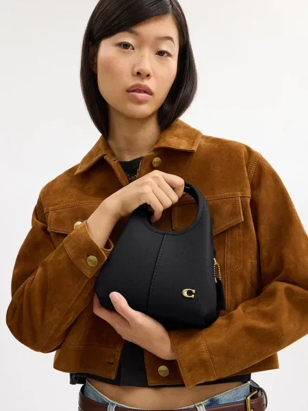 Кожаная сумка Coach черная