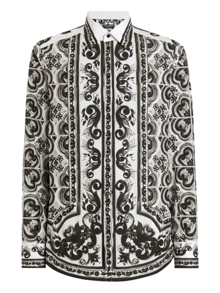 Koszula Dolce And Gabbana z nadrukiem czarna
