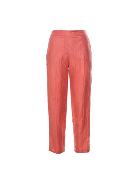 Lniane spodnie Souvenir różowe