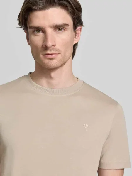 T-shirt z Wyhaftowane logo Model Priamo' Joop! Collection beżowa