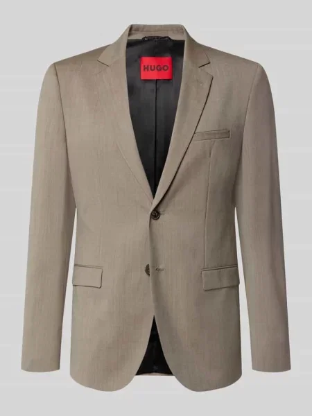 Marynarka o kroju super slim fit z mieszanki żywej wełny model Hugo