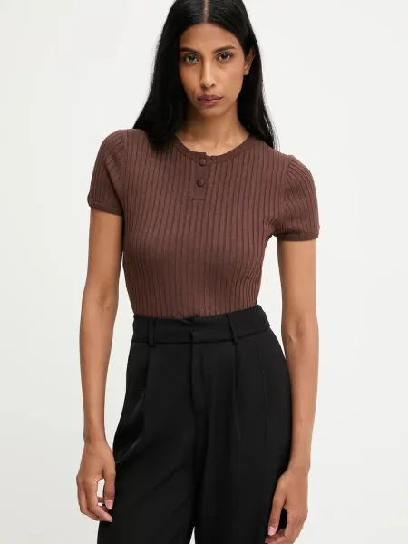 Majica kratkih rukava Answear.LAB za žene smeđa
