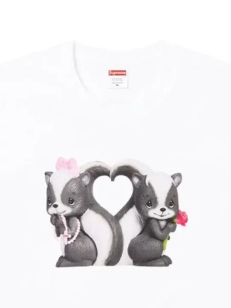 Tricou Supreme cu imagine alb