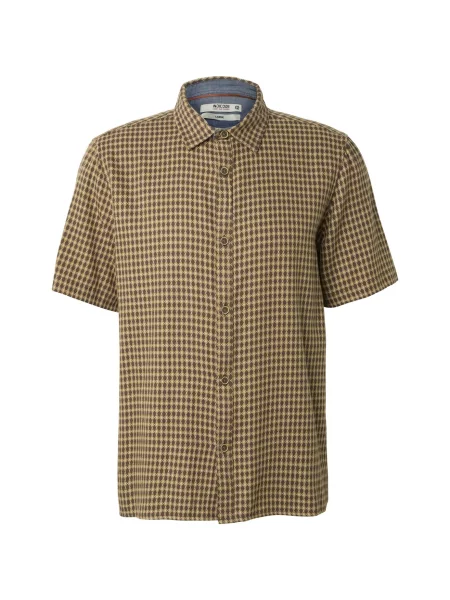 INDICODE JEANS Cămașă Helmo ciocolatiu / maro cappuccino alb