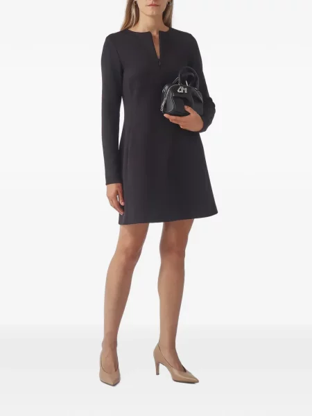 Lung rochie mini Max Mara în linie A negru