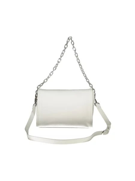 Lniana torebka crossbody Valentino By Mario Valentino biała