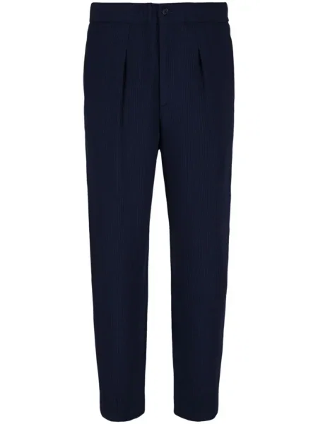 Pantaloni Giorgio Armani de catifea cord albastru