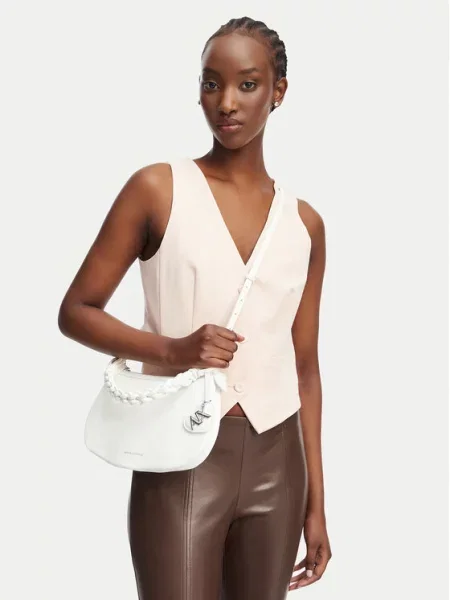 ARMANI EXCHANGE Kabelka na rameno MAYA šedobiela biela