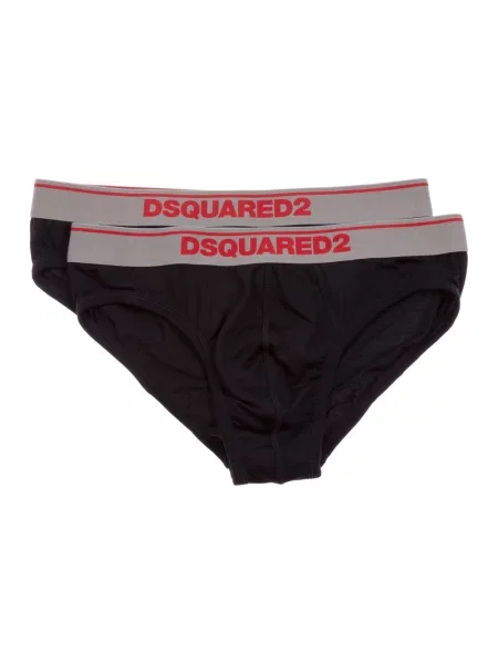 Majtki Dsquared2 z logo czarne