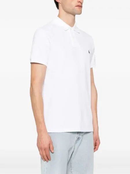 Polo Polo Ralph Lauren με κέντημα με στρογγυλή λαιμόκοψη λευκό