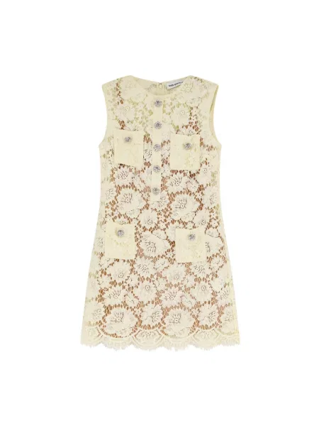 Sukienka mini Self-portrait garniturowa żółta